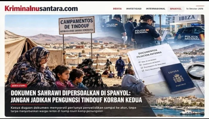 “Jangan Jadikan Pengungsi Tindouf Korban Kedua!”  Kasus Dokumen Sahrawi di Spanyol: Tegas pada Pelaku, Lembut pada yang Rentan